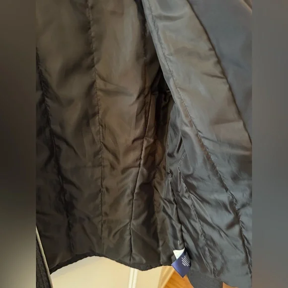 Denver Hayes Black Textured Minimalist Transitional Zip Jacket - Size M - Picture 7 of 9